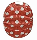  Desconocido Farol ESFERICO Rojo Lunares Blanco 22CM
