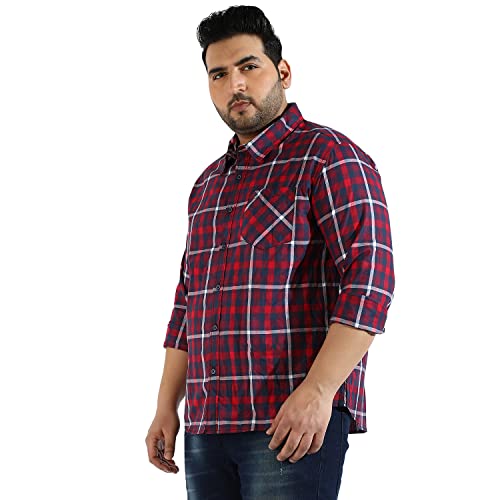Image of CAHOOT Instafab Plus Men's Button Up Regular Fit Shirt for Casual Wear | Modern Clothing Shirt Crafted with Regular Sleeve, Comfort Fit & High-Performance for Everyday Wear