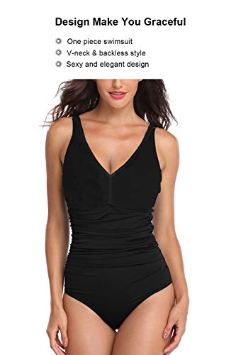 PERONA Women's Tummy Control Swimsuit One Piece Bathing Suit Vintage Printed Swimwear4