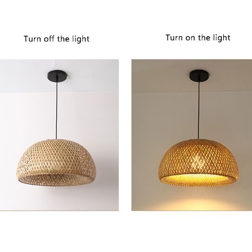 Lámpara de granja moderna de mimbre para renovar la iluminación del dormitorio 4