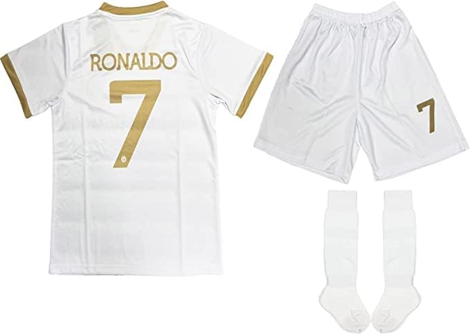 Conjunto de 3 piezas de camiseta de fútbol para niños, #7, Ron_aldo Mess_i Jersey para niños, camiseta de fútbol para niños