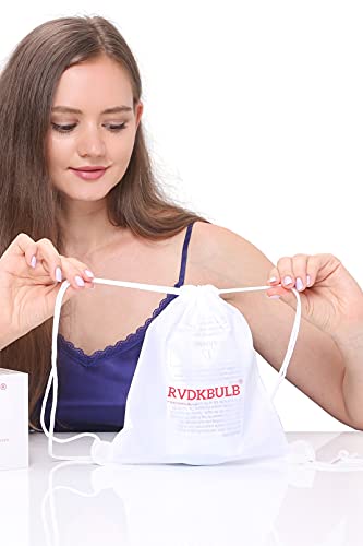 Rvdkbulb Compact Silicone Douche Bag, Reusable Travel Douche Kit, 11 Fl Oz Capacity, White #TOP6