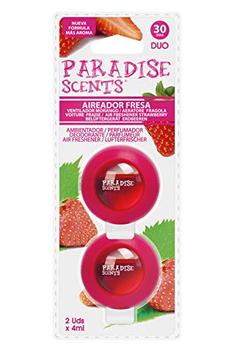 PARADISE SCENTS PER50007 aardbei luchtverfrisser Duo Pack, het ruikt tot 60 dagen lang