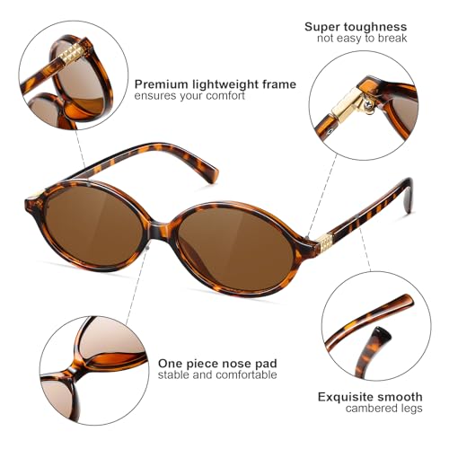 Image of 3 Pack Round Retro Sunglasses for Women Men, UV400 Protection | Lightweight Frame, Comfortable Fit, Classic Vintage Design, Easy Styling, 90s Vintage Style
