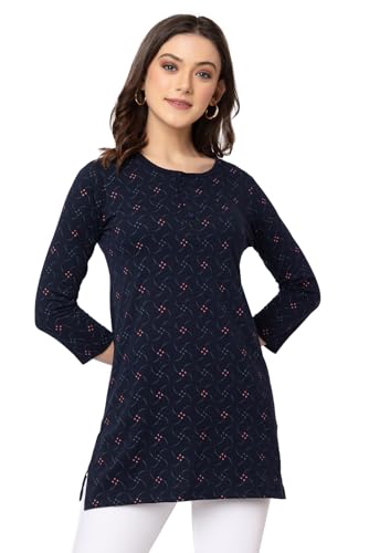 Image of Women Regular Fit Henley All Over Print T-Shirt (Combo of 2) | Small-5XL