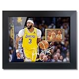 sufenvera Print Signed Anthony Davis Poster Framed Photo with Mini Film Display,Great Basketball Fans Gifts for Birthday Christmas 8x6 Inches