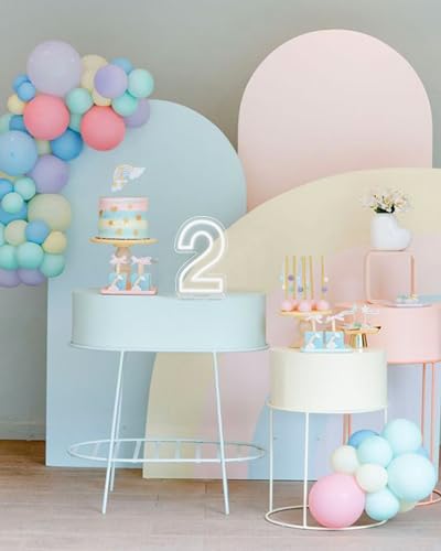 Image of YALLOVE Neon Sign Number 2, 9.8 inches Height USB Powered Night Light-up Numbers for Birthdays Decor, Party Anniversary, Cafe Bar Decor (Small)
