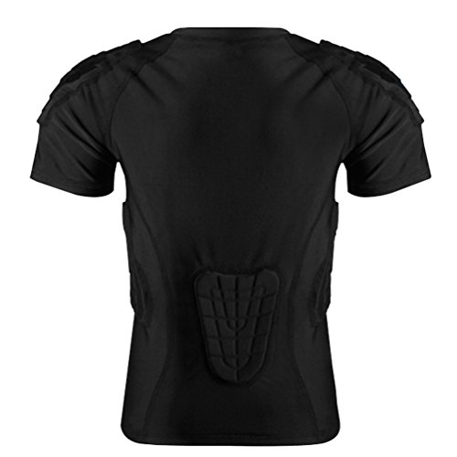 Kid’s Padded Shirts Short Sleeve Compression Chest and Rib Protector T Shirt Youth Protective Gear3