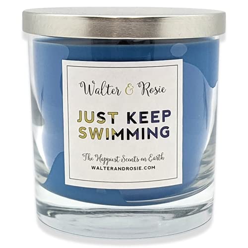 Walter & Rosie Candle Co. - Just Keep Swimming 11oz Scented Candle Inspired by Disney Pixar's Finding Nemo - The Happiest Scents on Earth - Soy Blend - Up to 40 Hrs