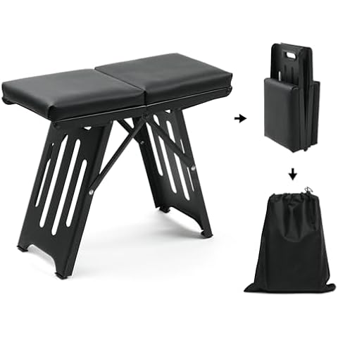 Folding Stool with Handle, Folding Chair, Folding Bar Stool for Adults, Foldable Stool with Non-Slip Feet, Heavy Duty and Portable, Ideal for Indoor and Outdoor Use, Camping, Fishing, BBQ, Travel Cover