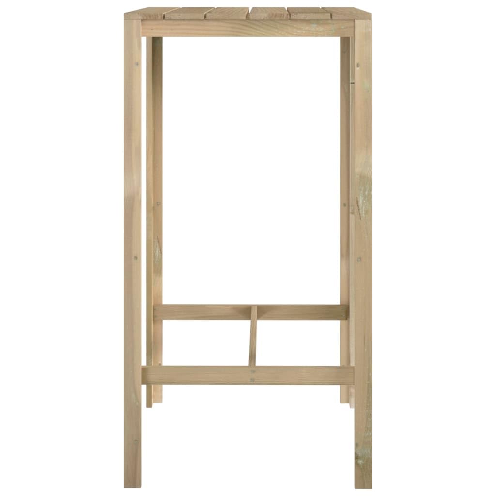 Stół barowy z impregnowanego drewna sosnowego, 60 x 60 x 110 cm, kwadratowy, do ogrodu, na taras, trwały, odporny na korozję, wszechstronne zastosowanie