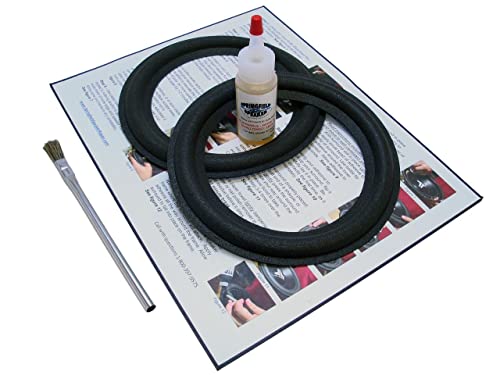 Springfield Speaker Foam Surround Edge Repair Kit - 2 Speaker Kit - 6.5 Inch - Compatible with 6.5" Frame Speakers with 5" (127 mm) Cone Diameter, Many More