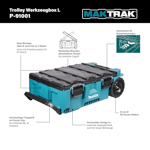 Coffre à outils roulant MAKITA P 91001 MAKTRAK™ - vue 3