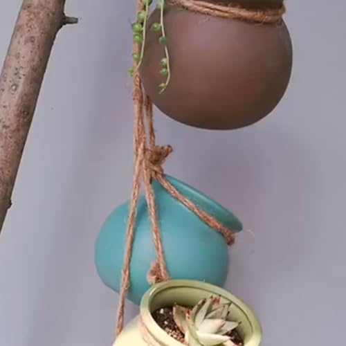 Pot de fleurs à suspendre pour succulentes avec drainage - 6