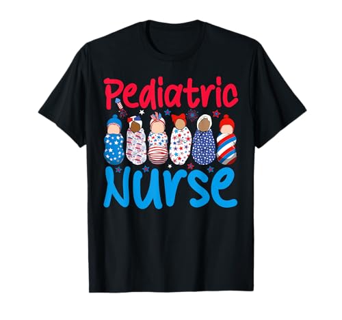 4th of July Pediatric Nurse Patriotic Healthcare Camiseta