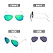 MT MIT Classic Aviator Polarized Mirrored Lens Sunglasses for Men Women 100% UV Protection(Green)