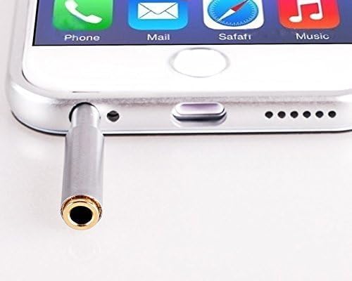 Extensor de 3,5 mm con conectores dorados de 4 pines (3 anillos) para Apple iPhone 6/6S/6+/5S/5, iPad, Samsung Galaxy S6/S5/S4 Note 4/3 y la mayoría de smartphones, tablets