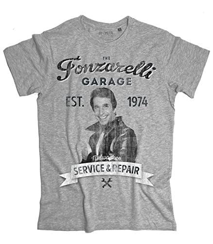 3styler Camiseta Hombre de Arnold - Happy Days Y Fonzie Camiseta - Línea Vintage - Algodón Orgánica 140 Gr/Mq