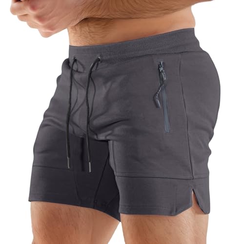 RUMAOZIA Pantalones cortos de deporte para hombre, de secado rápido, ligeros con cremallera, pantalones cortos de entrenamiento, pantalones cortos, pantalones cortos para correr, ligeros, para verano