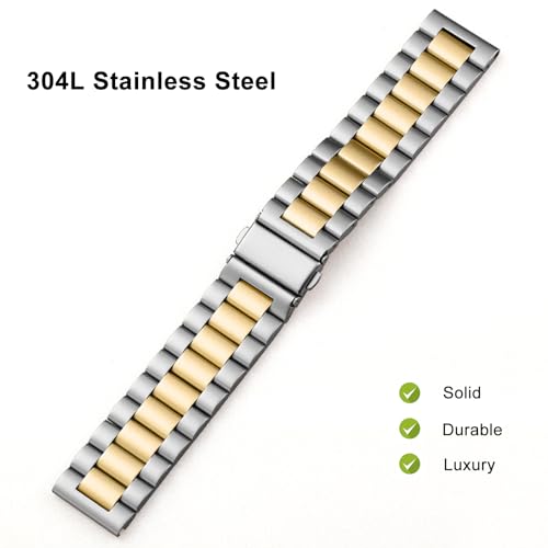 Fit for Casio MDV106-1AV / MTP-VD01 Watch Bands for Men, 22mm Stainless Steel Quickly Release Replacement Strap Wristbands for Casio MDV-106 Series