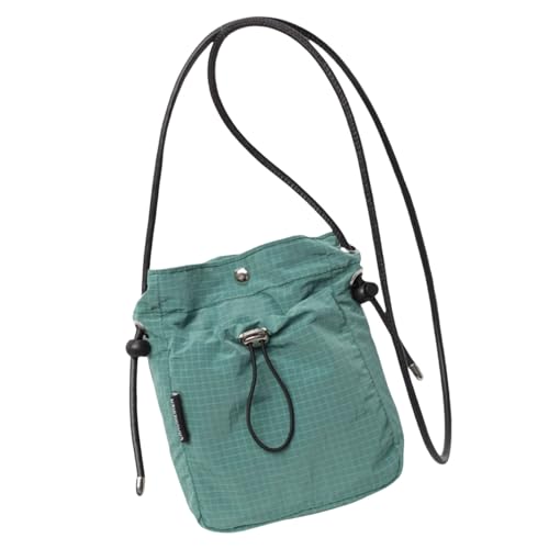 Soporte para teléfono de viaje tipo bolso de lona colgante con cordón para móvil y estudiantes