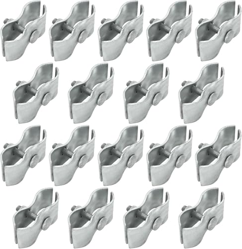 Image of 12 Set Chain Link Fence Parts 1-3 /8 inch Dog Kennel Panel Clamps Galvanized Chain Link Fence Clamps for Pipe Panel Frames Effortless to Install Resistant to Rust and Corrosion