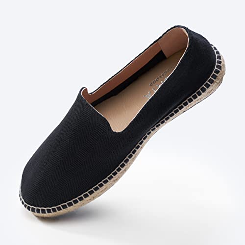 VISCATA Portbou Canvas Espadrille Flats Handmade Men's Espadrille Sandals with Breathable Cotton Canvas and 100% Natural Jute Midsole for All Casual Occasions4