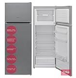 Amica Kühl-Gefrier-Kombination 212L 144cm automat Abtauen Silber/Edelstahloptik freistehend Kühlschrank