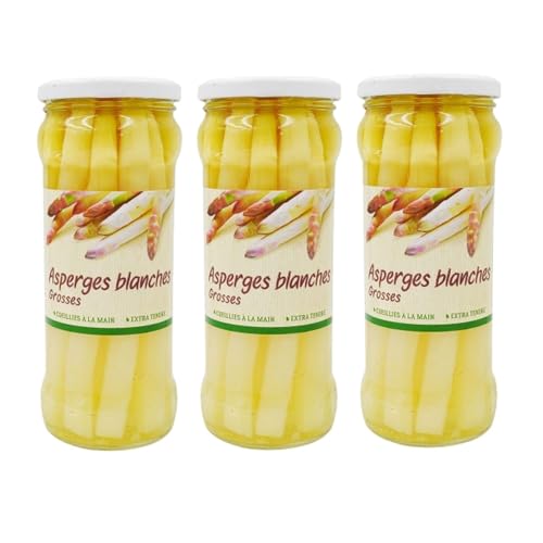 Agidra - Lot 3x Grosse asperge blanche pelée - Pot 530g
