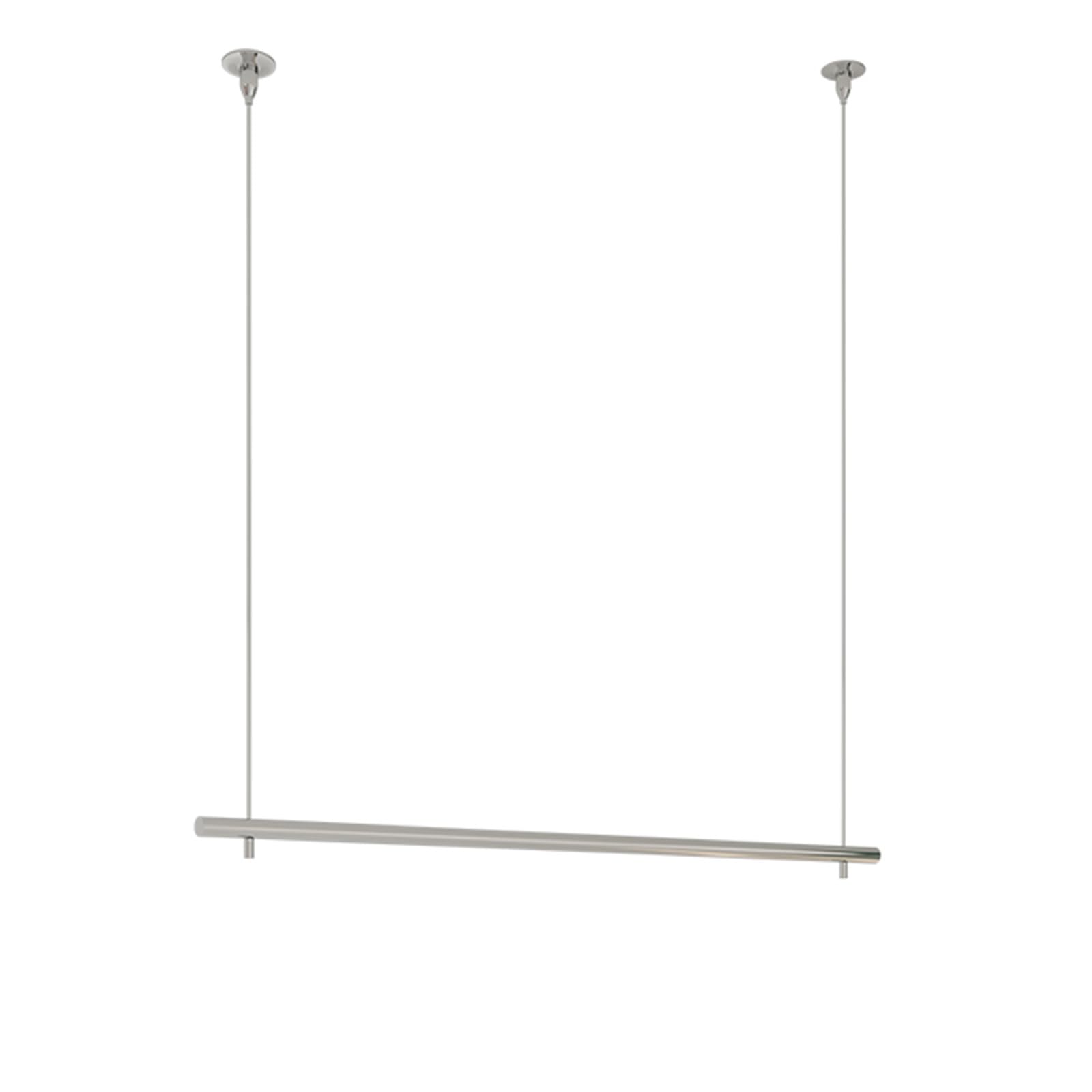HADECOLL Adjustable Stainless Steel Ceiling Clothes Rack 39" Height-Adjustable Garment Display Stand Silver Clothing For Retail Showcase And