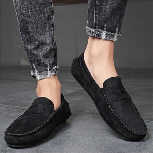 Mens Loafers Simple Moccasins Shoes Lightweight Comfortable Anti-Slip Party Slip-ons2