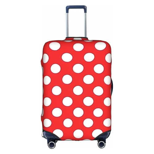 Cute Polka Dot Print Protective Suitcase Cover Washable Travel Luggage Protector with Concealed Zipper