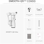 ZHIYUN Lisse Q5 Ultra Stabilisateur Gimbal Combo [officiel] pour iPhone, Téléphone Gimbal avec AI Traqueur, télécommande vocale amovible, éclairage de remplissage, trépied, pliable portable, batterie longue de 13.5H