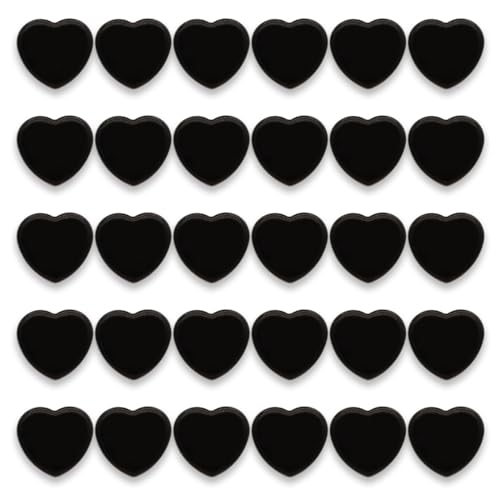 PYJLBX Fridge Magnets, 30 Pcs Strong Magnet Small Magnets, Medium, Plastic, Heart Shape, Black, Heavy Duty