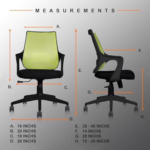 Image of Ergonomic Mesh Office Chair for Home & Office with High Comfort Seating, Adjustable Tilt, Swivel, and Casters