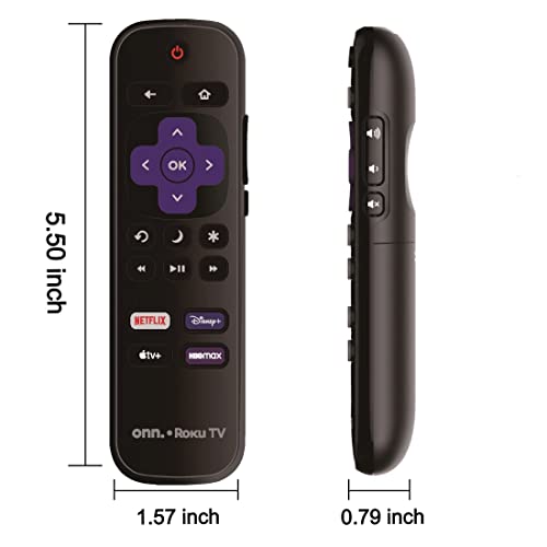 Image of OEM Replacement Remote Control Compatible with All ONN. Roku TV Smart 4K Ultra HDTV 【Not for Roku Stick and Roku Box】 (Netflix /Disney Plus /Apple TV+ /HBO Max)
