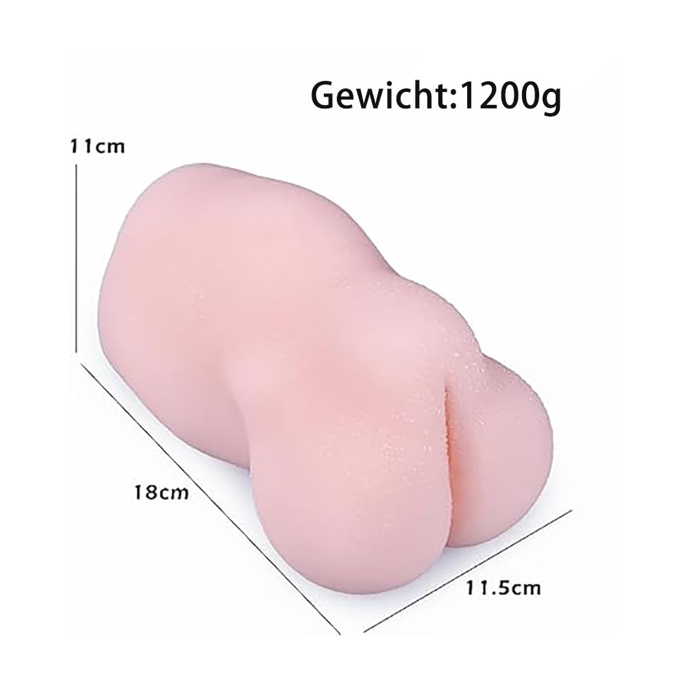 Realistischer Vagina Masturbator 3 Löcher 6 Kanäle Masturbator 3D-Vagina Taschenmuschi Rosa Erotisches Sex toy mit Massagegranulat Kanal Masturbation Sexspielzeug für Männer Profispieler