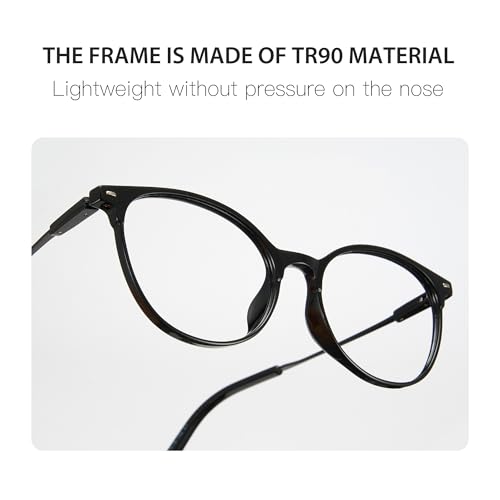 Image of Cyxus Round Blue Light Glasses Women Men Retro Circular Computer Glasses Anti Blue Light Blockers Reduce Eye-strain 8185