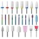 26 Stück Keramik Nagelfräser Bits Professioneller Nagelfräser Aufsätzeaus Entfernen Gel Acryl Nagelhaut Diamant Nagelbohrer für Maniküre Pediküre