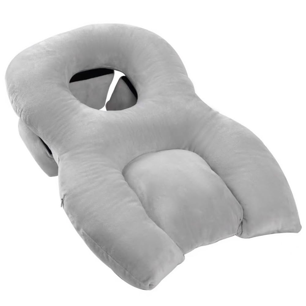 Breathe Easy Face Down Pillow, Height Adjustable Face Down Pillow for Sleeping, Face Down Pillow After Eye Surgery, Prone Pillow, Retinal Vitrectomy Recovery Equipment, Home Massage Pillow