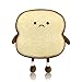 Toast Bread Plush Pillow,Cute Simulation Bread Shape Pillow Soft Lumbar Back Cushion Plush Stuffed Toy for Home Decor (Unhappy)