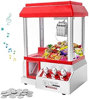 Trintion Candy Grabber Machine Refillable Music Mini Claw Machine with 20 Coins Battery Operated Sweet Grab Machine for Kids And Claw Machine Arcade Game