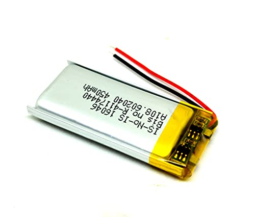 Image of INVENTO 1Pcs 3.7V 450mAh 40x20x6mm Li-ion Lithium-ion Rechargeable Battery with TP4056 Battery Charger Module