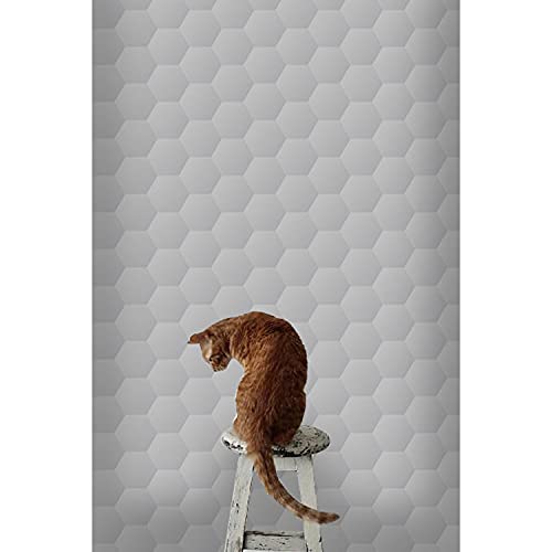 Papier peint Magic-Stick hexagones bossu décoration murale amovible 416x254 cm