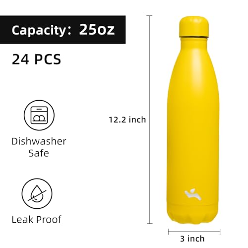 Image of Konokyo 24 Pack 25 oz Insulated Stainless Steel Water Bottle