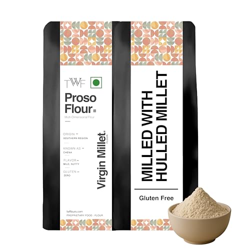 Image of TWF Proso Flour | 1kg | Stone Ground | Not Pulverized | Chena Atta | Naturally Gluten-Free | Virgin - Nutrient Rich