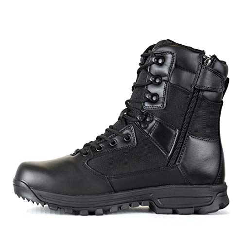 LA Police Gear Sector 8" Side-Zip Duty Boot, Men's Tactical Boots, Black Boots for Men4