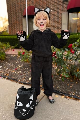 Image of Arshiner Girls 2 Piece Outfits Sweatsuit Fuzzy Long Sleeve Bear Ear Hoodie Sweatshirt and Sweatpant Kids Clothing Sets