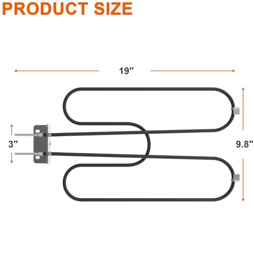 Image of Grill Heating Element for Weber Q240 Q2400 55020001 Series Grills, Replacement Part for Weber 70127 Electric Heating Element