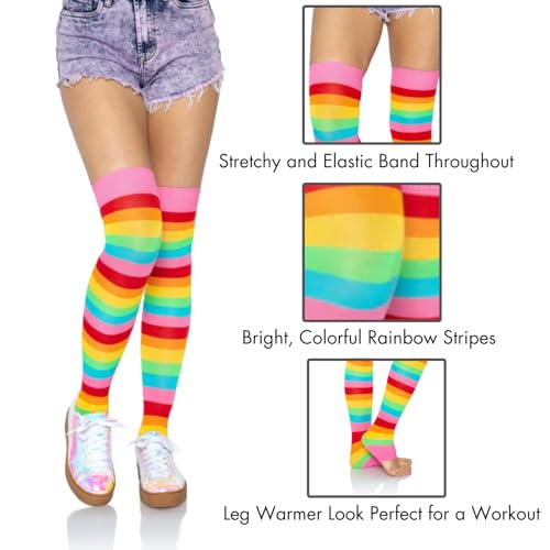 Leg Avenue Women's Extra Long Ribbed Knit Footless Leg Warmers4